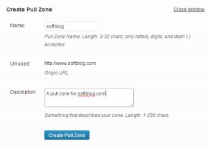 Create a pull zone